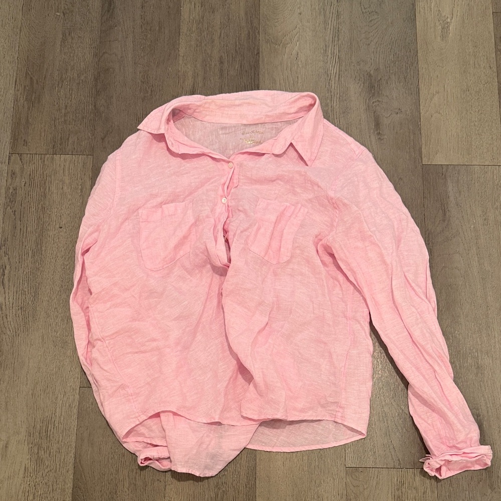 Lilly Pulitzer Pale Pink Women's Button-Down Shirt